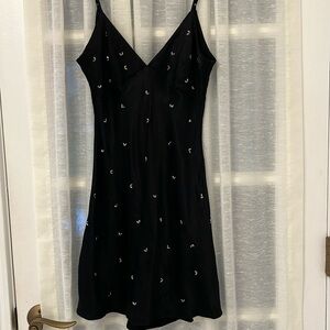Zara satin minidress with rhinestones